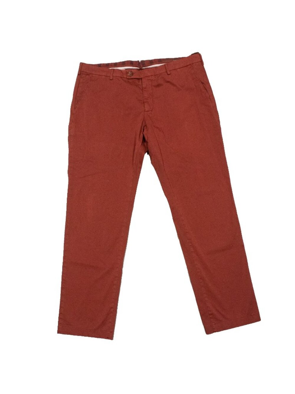 Berwich Chino Pants Stretch Cotton Made in Italy Red Slim Fit 38x30